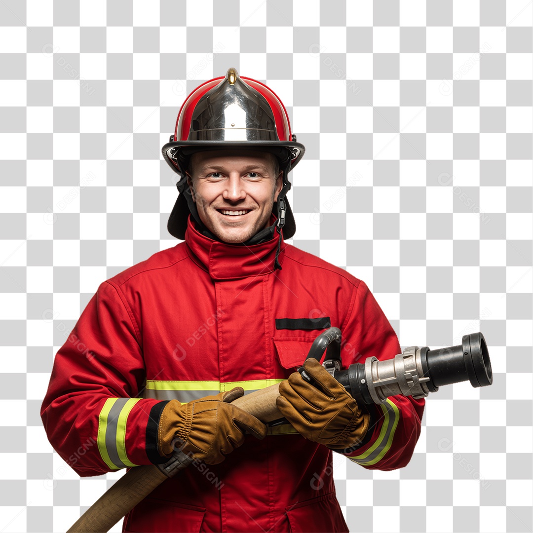 Homem com Uniforme de Trabalho PNG Transparente