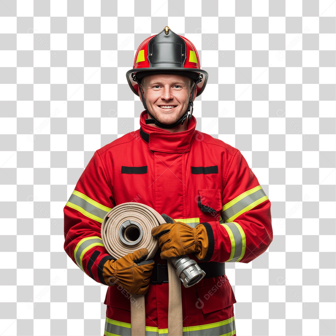 Homem com Uniforme de Trabalho PNG Transparente