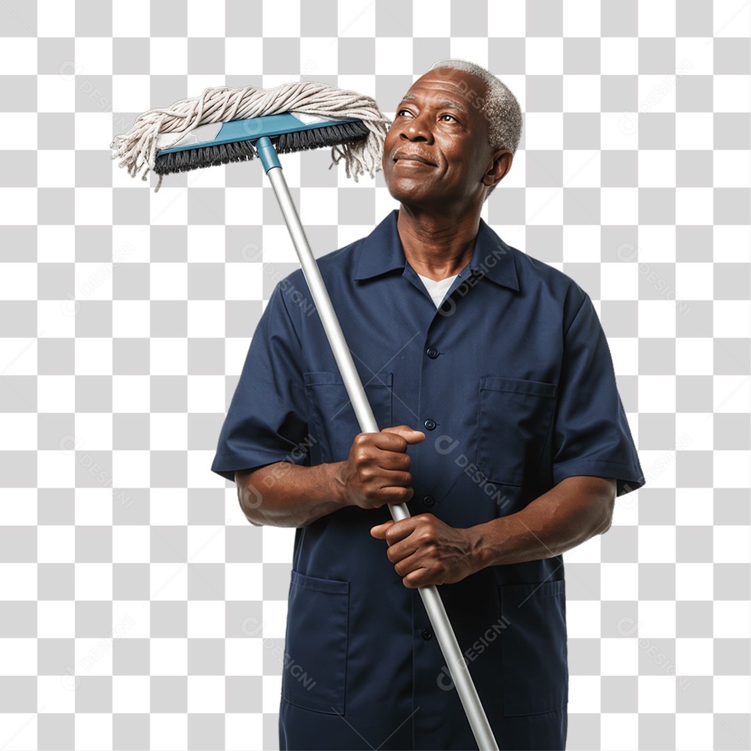 Homem com Uniforme de Trabalho PNG Transparente