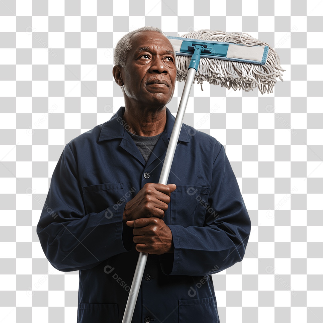 Homem com Uniforme de Trabalho PNG Transparente