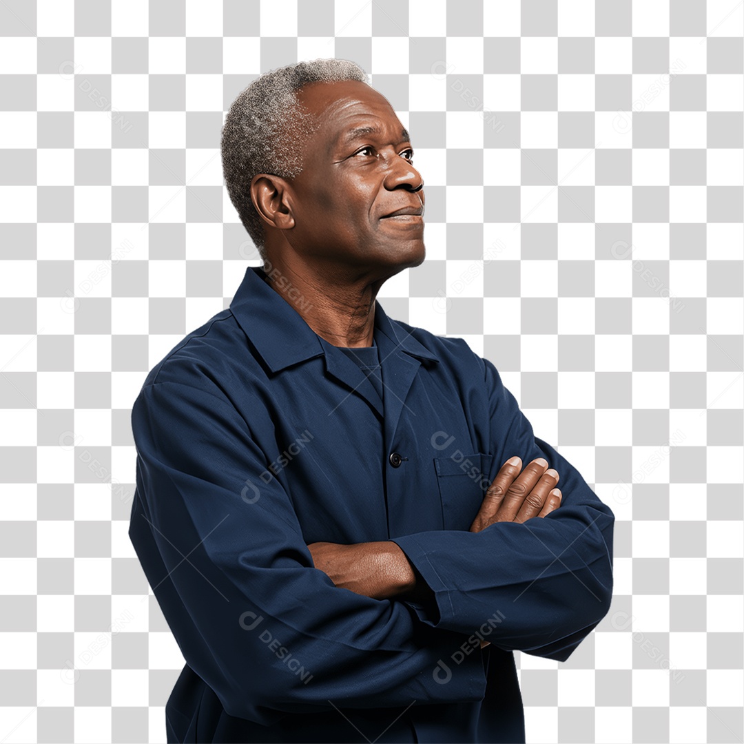 Homem com Uniforme de Trabalho PNG Transparente