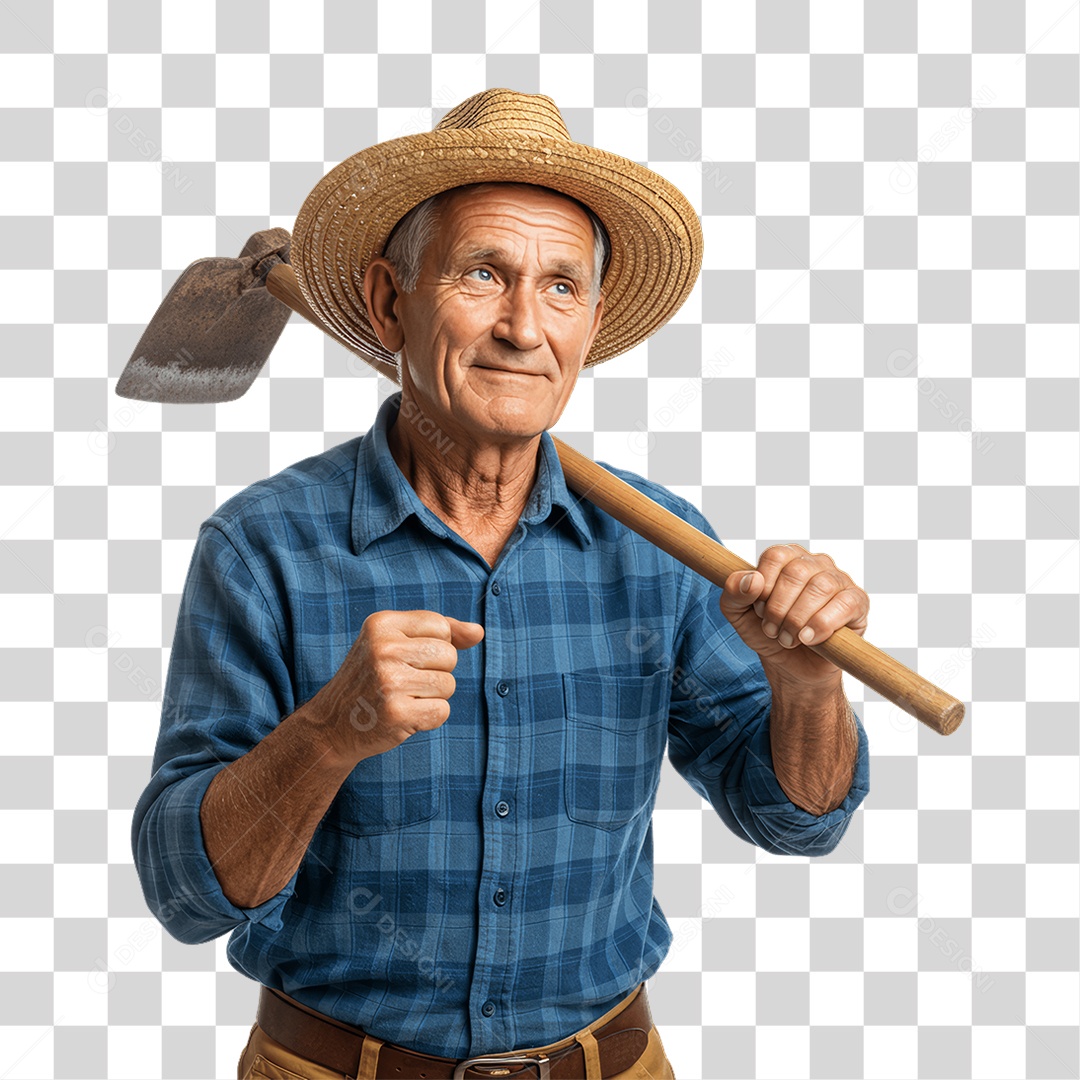 Homem Trabalhador Rural PNG Transparente