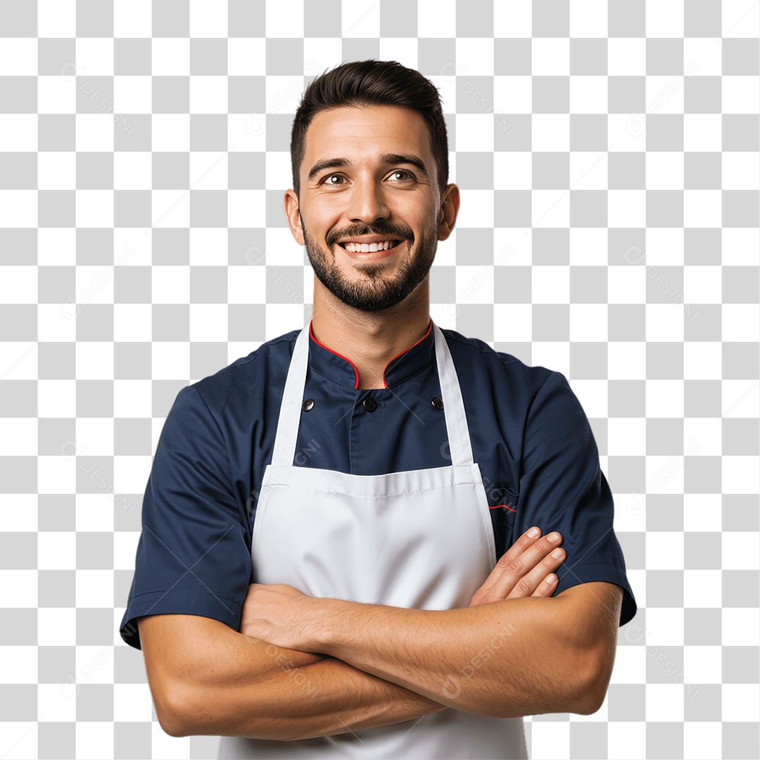 Homem com Uniforme de Trabalho PNG Transparente