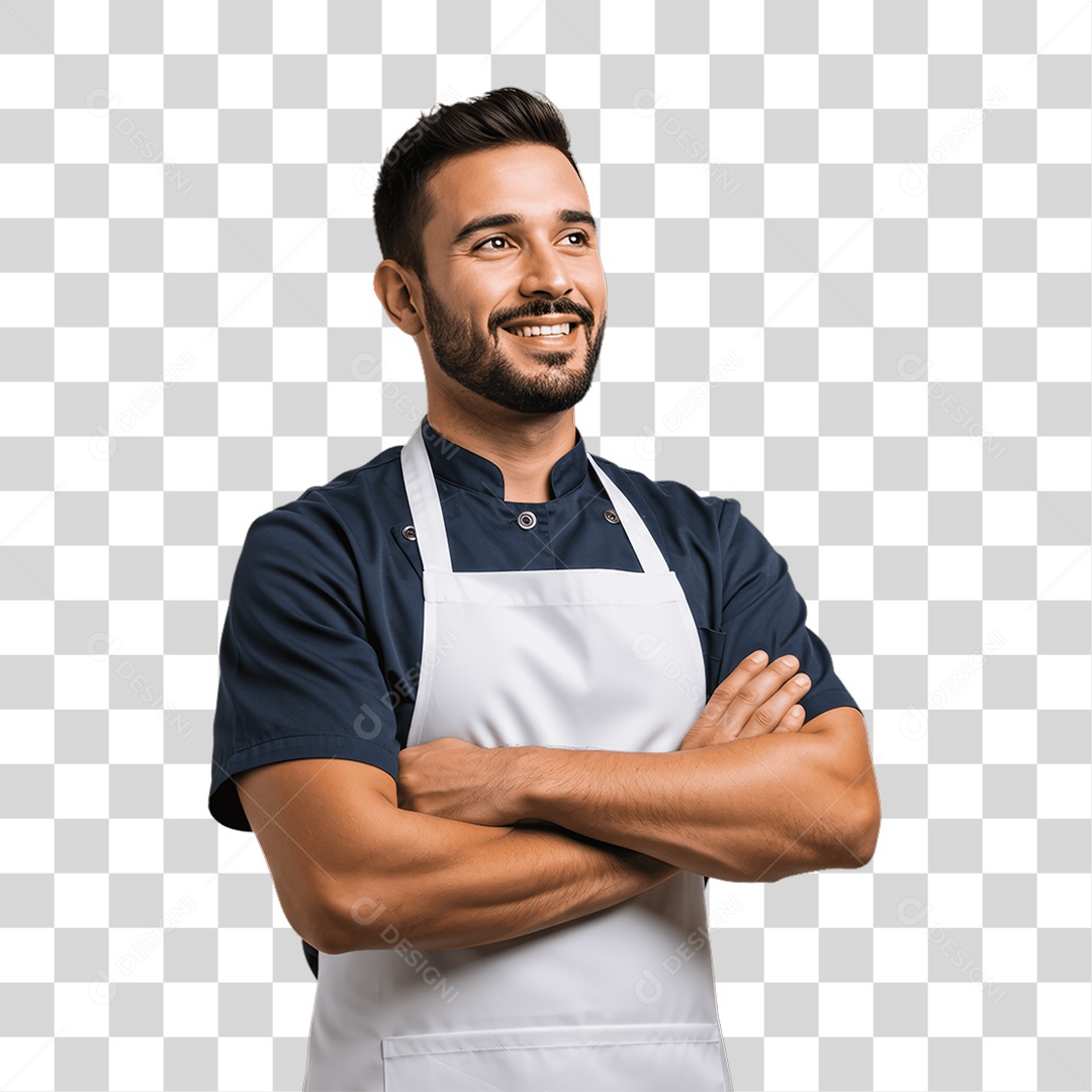Homem com Uniforme de Trabalho PNG Transparente
