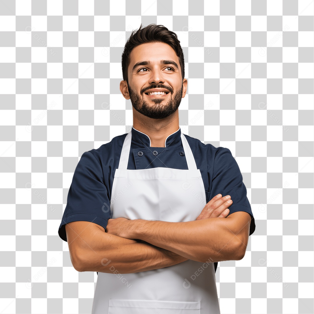 Homem com Uniforme de Trabalho PNG Transparente