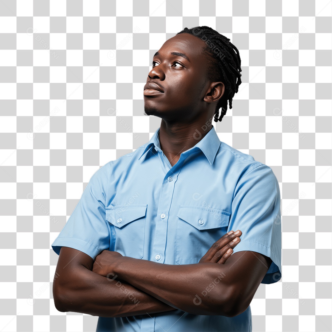 Homem com Uniforme de Trabalho PNG Transparente