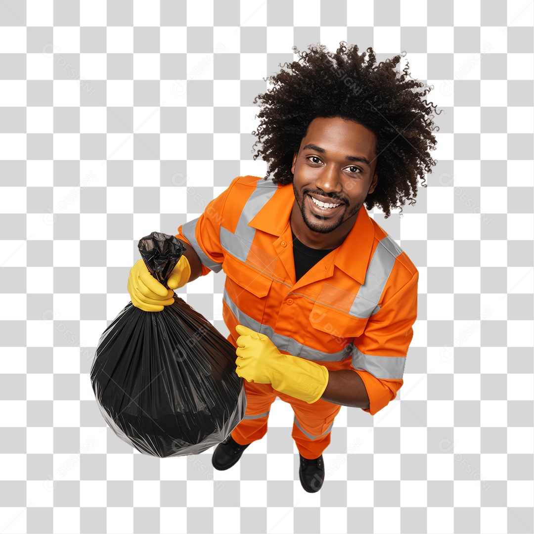 Homem com Uniforme de Trabalho PNG Transparente
