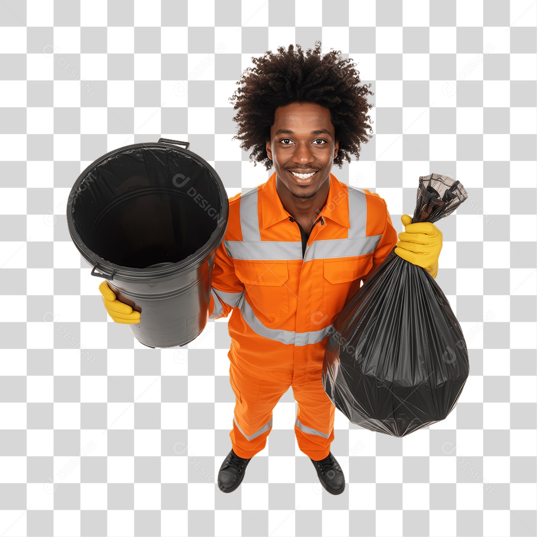 Homem com Uniforme de Trabalho PNG Transparente