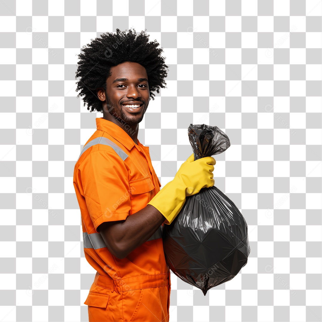 Homem com Uniforme de Trabalho PNG Transparente