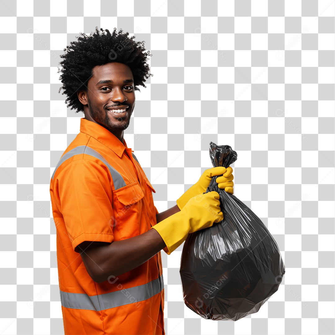 Homem com Uniforme de Trabalho PNG Transparente