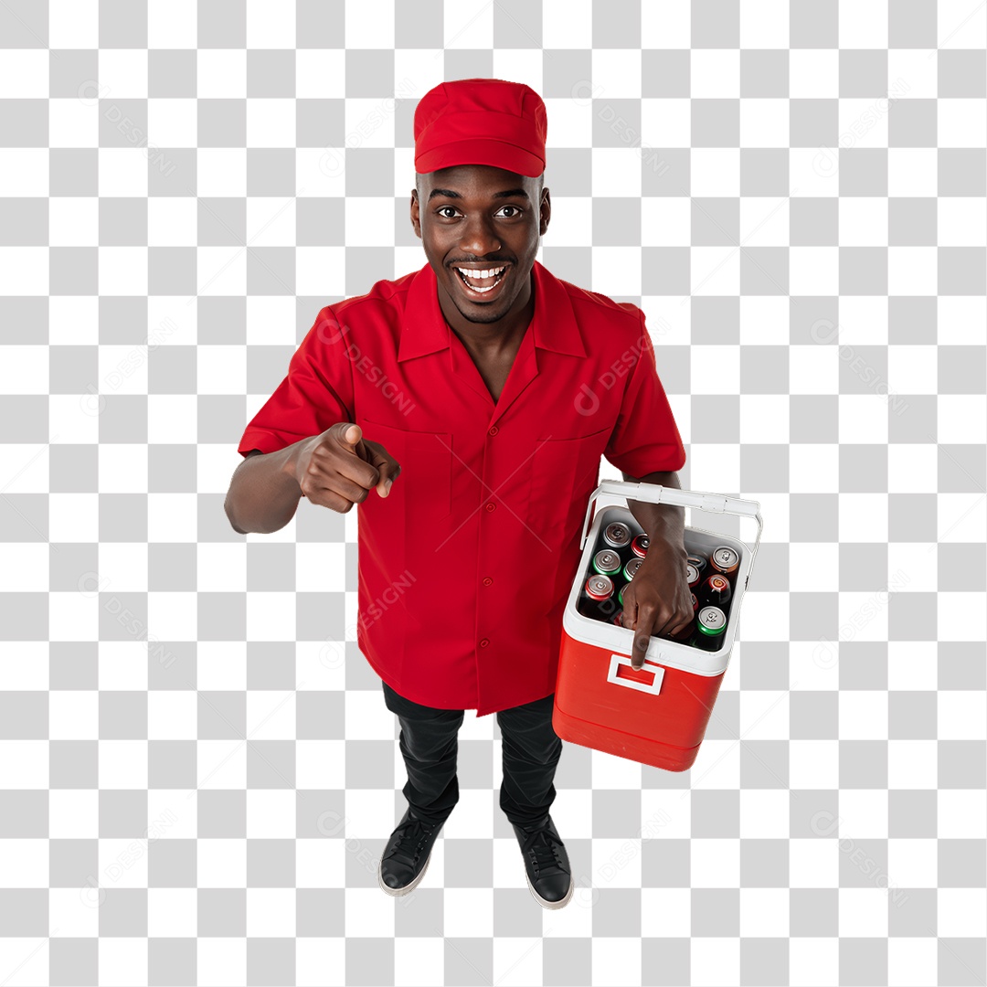 Homem com Uniforme de Trabalho PNG Transparente