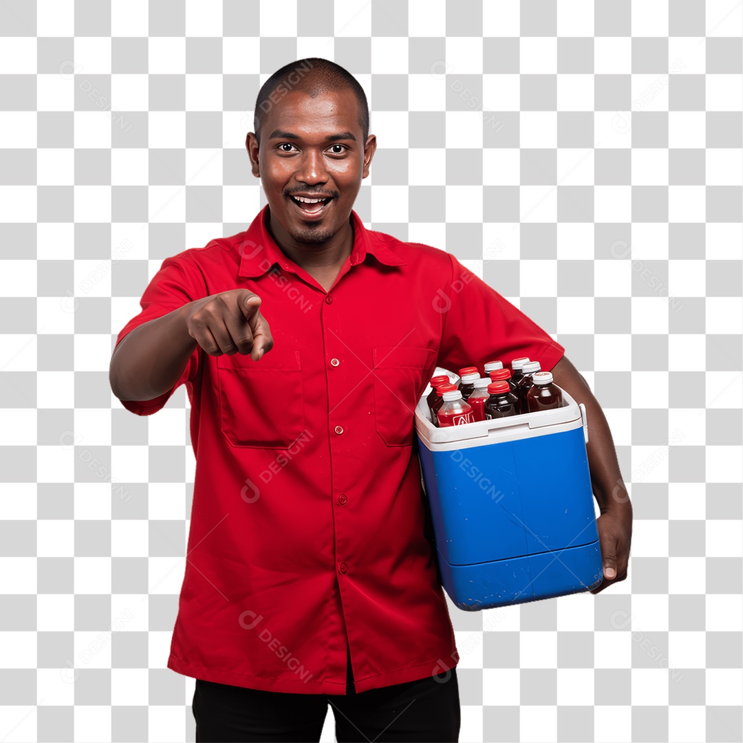 Homem com Uniforme de Trabalho PNG Transparente