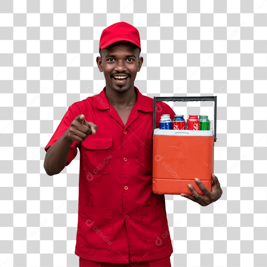 Homem com Uniforme de Trabalho PNG Transparente