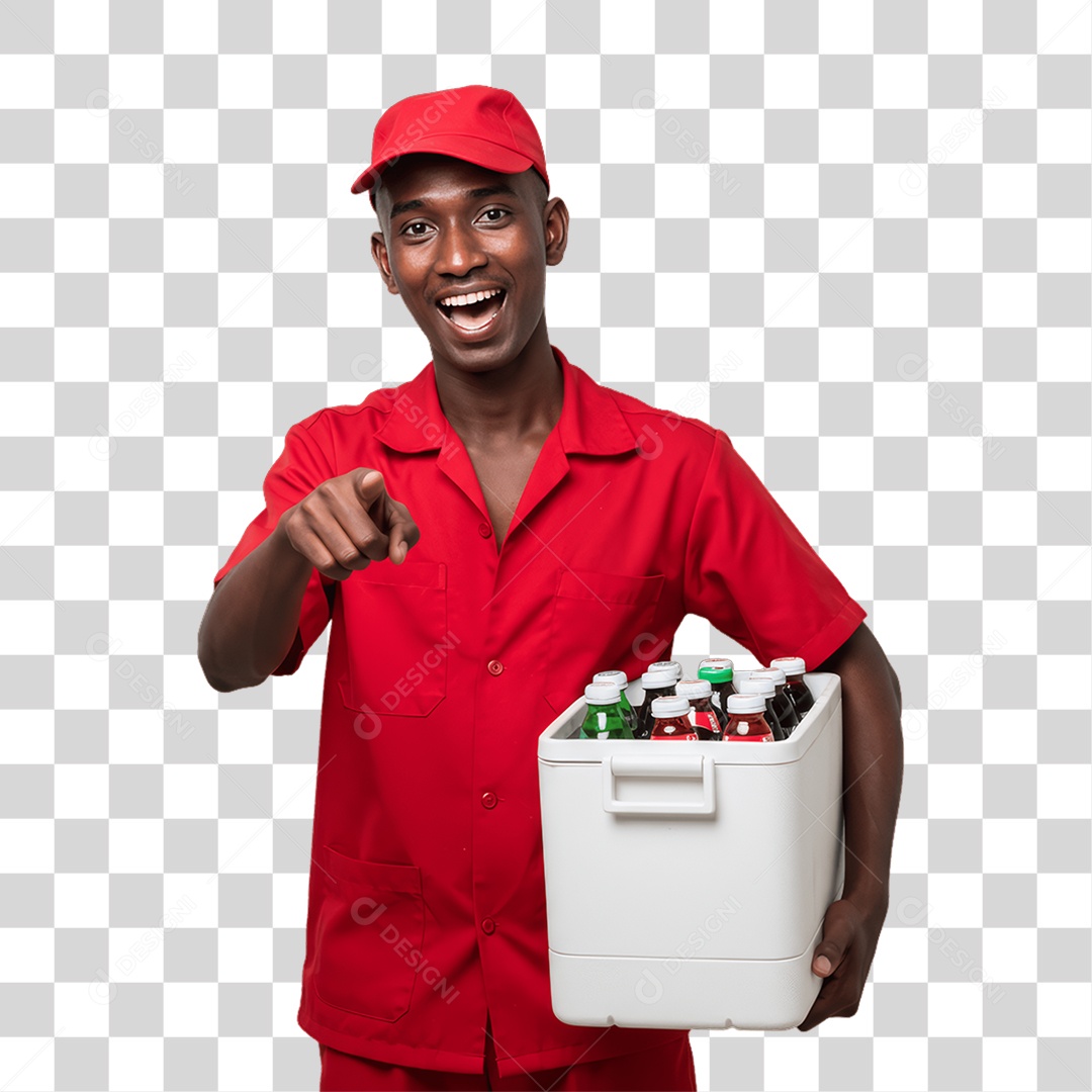 Homem com Uniforme de Trabalho PNG Transparente