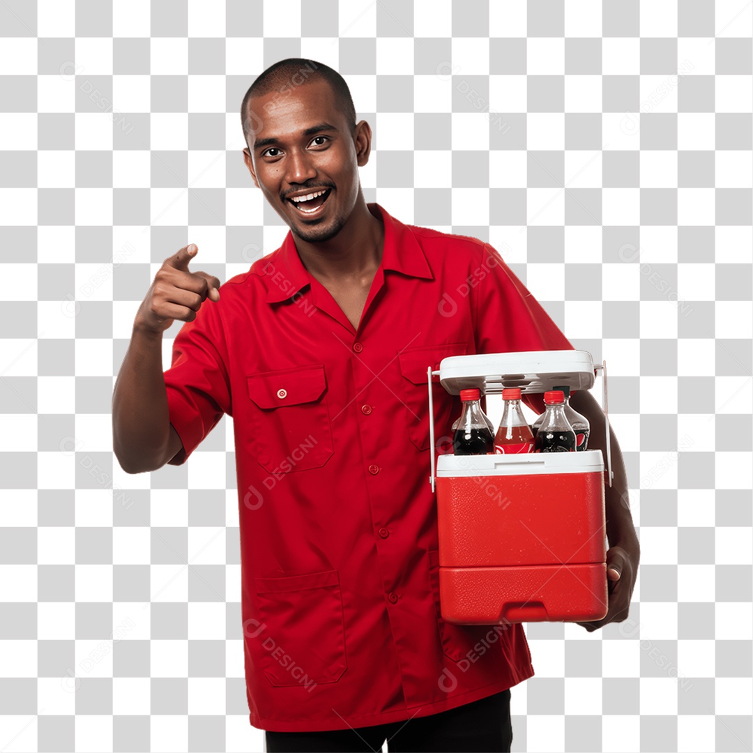 Homem com Uniforme de Trabalho PNG Transparente
