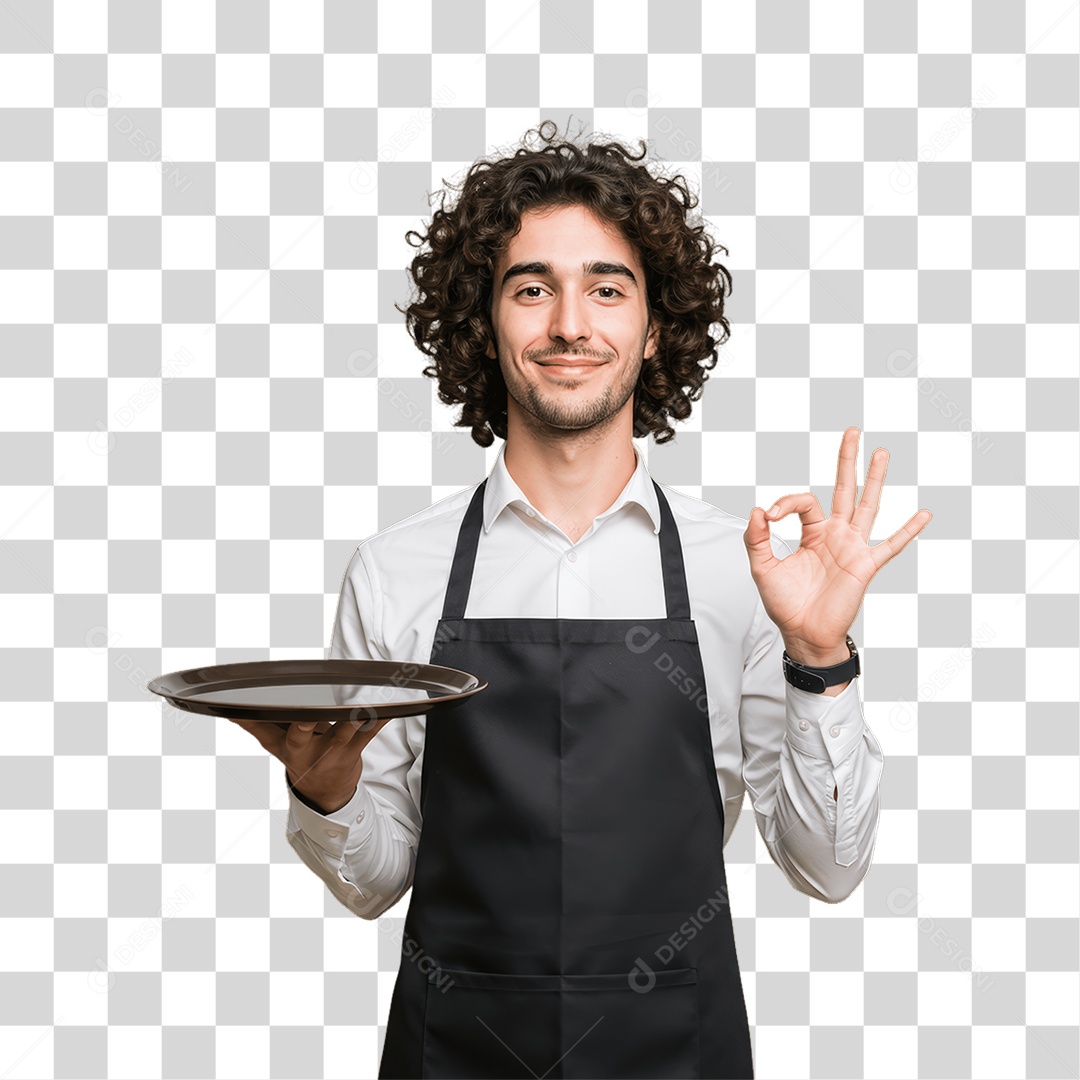 Homem com Uniforme de Trabalho PNG Transparente