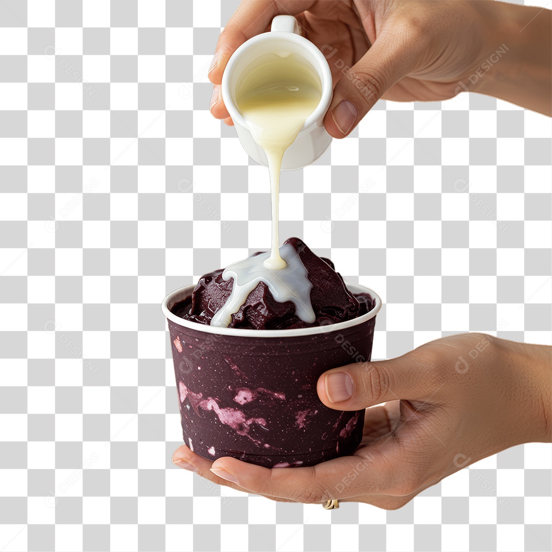 Pote de Açaí PNG Transparente