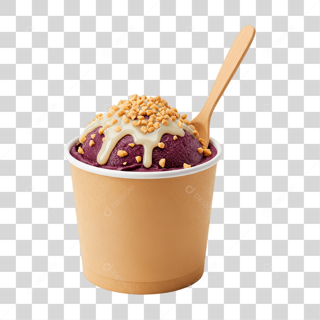 Pote de Açaí PNG Transparente