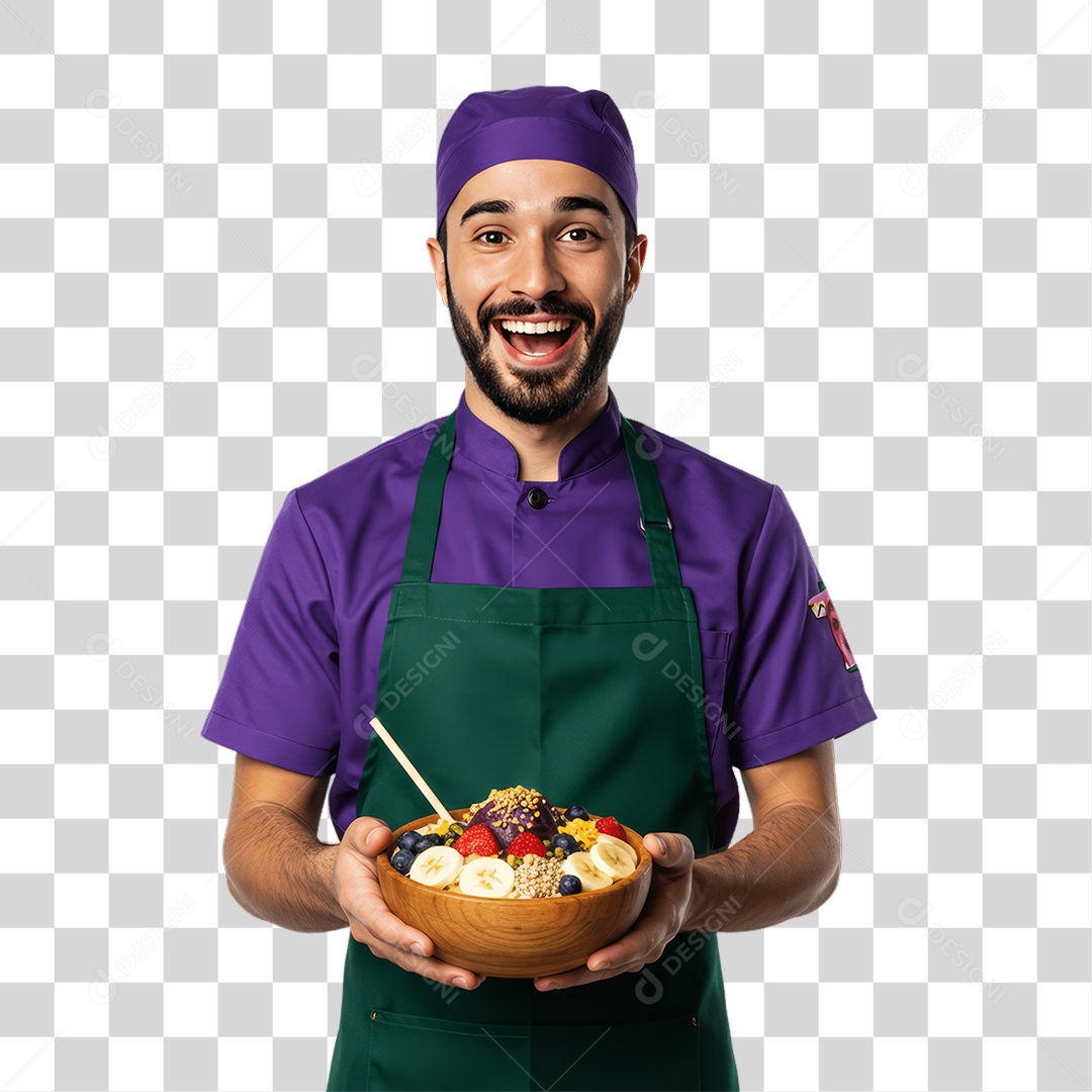 Atendente de Açaíteria PNG Transparente