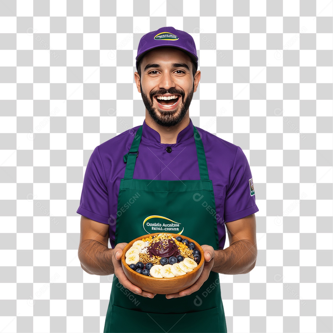 Atendente de Açaíteria PNG Transparente