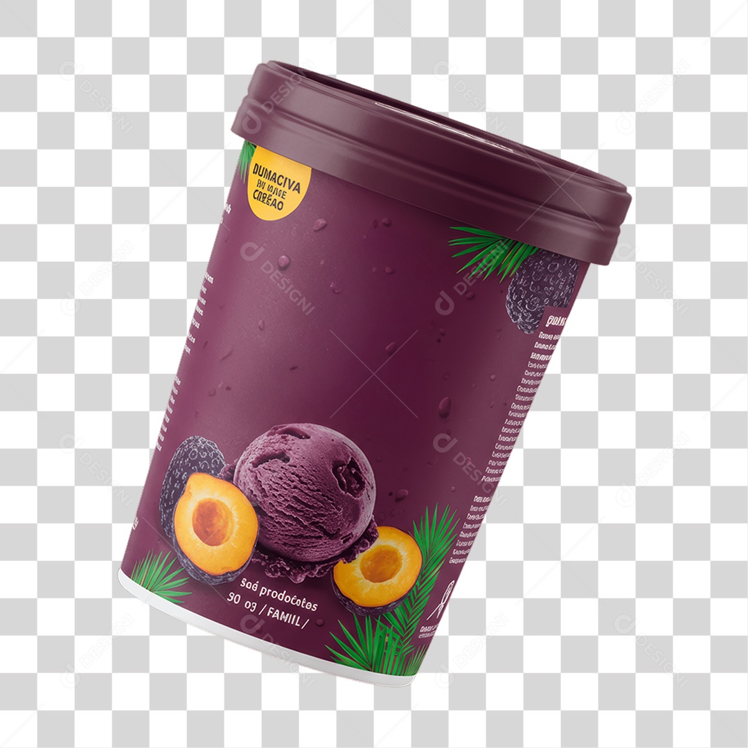 Pote de Açaí PNG Transparente