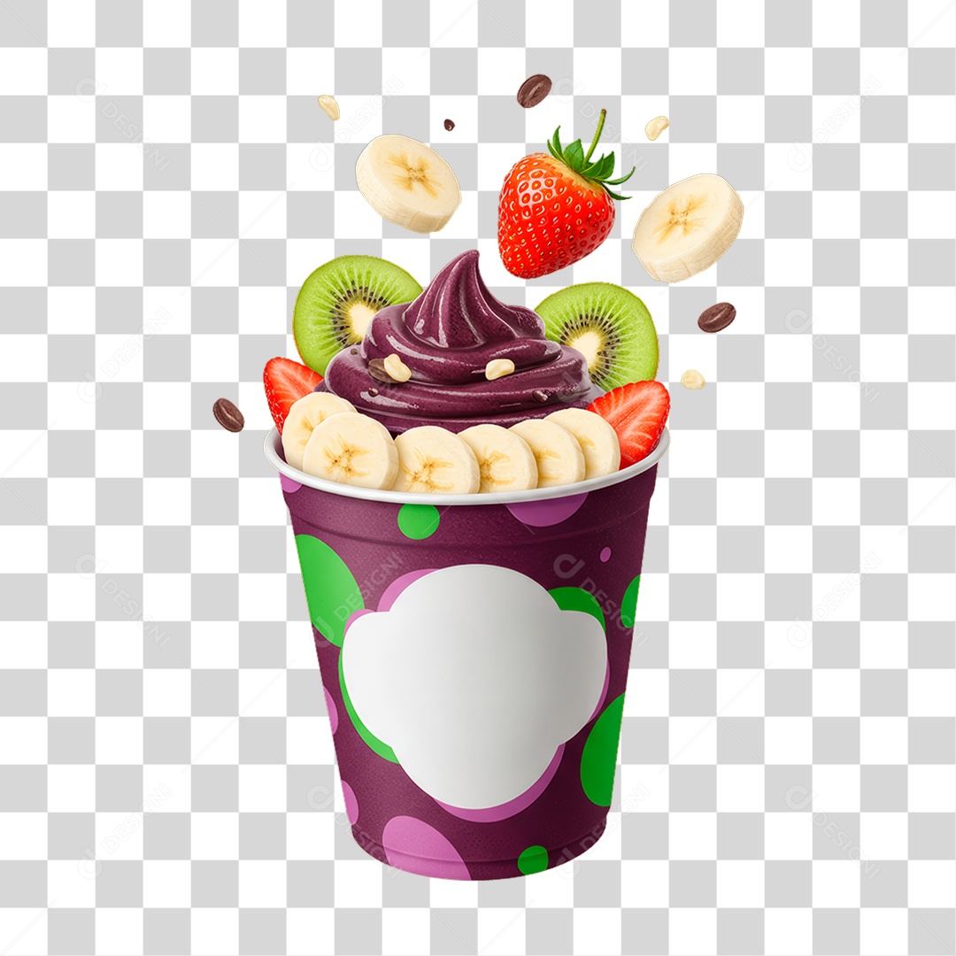Pote de Açaí PNG Transparente