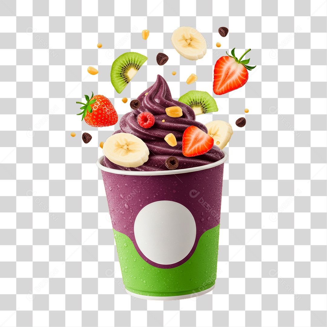 Pote de Açaí PNG Transparente