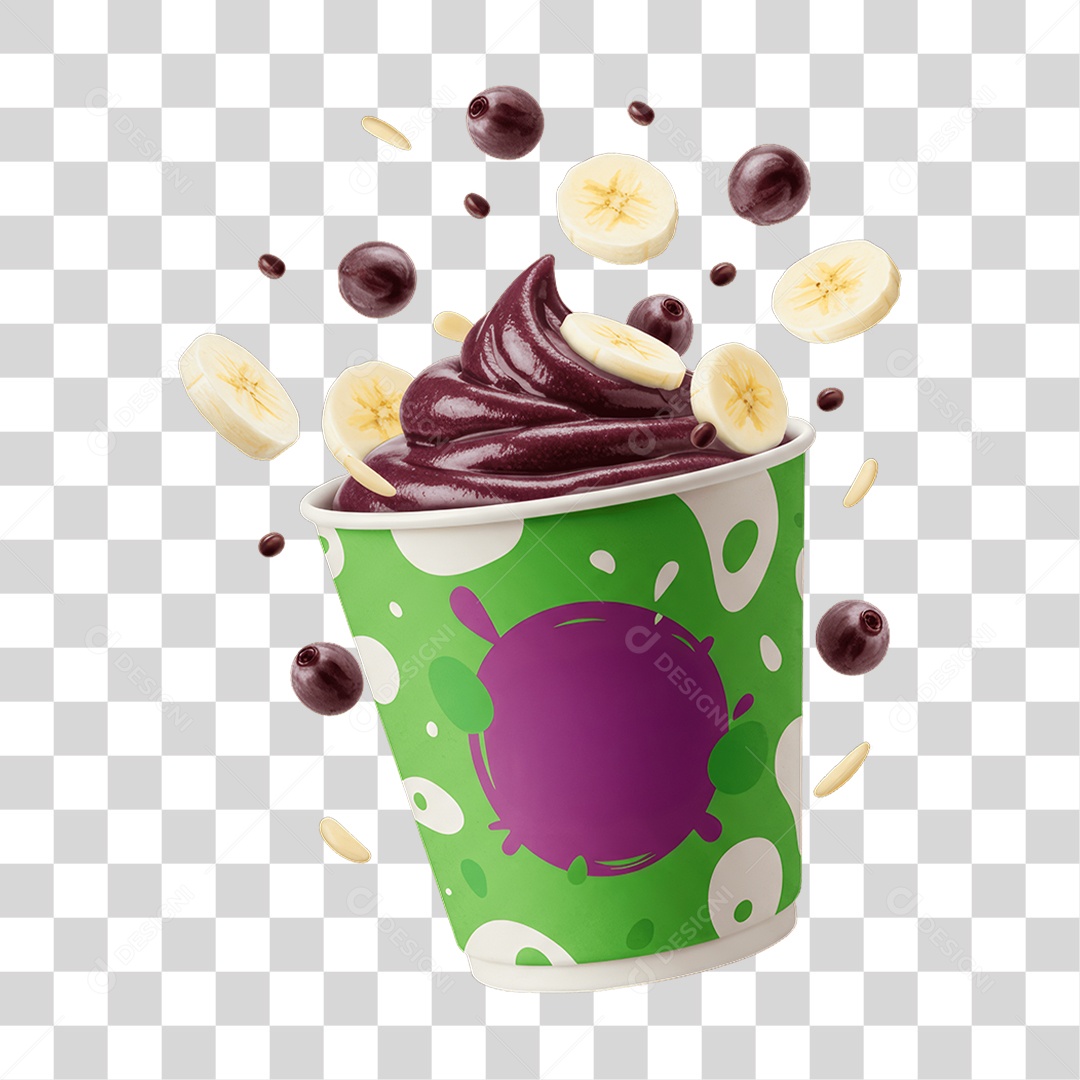 Pote de Açaí PNG Transparente