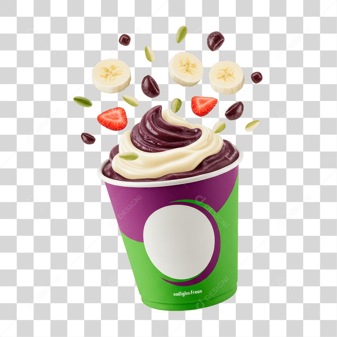 Pote de Açaí PNG Transparente