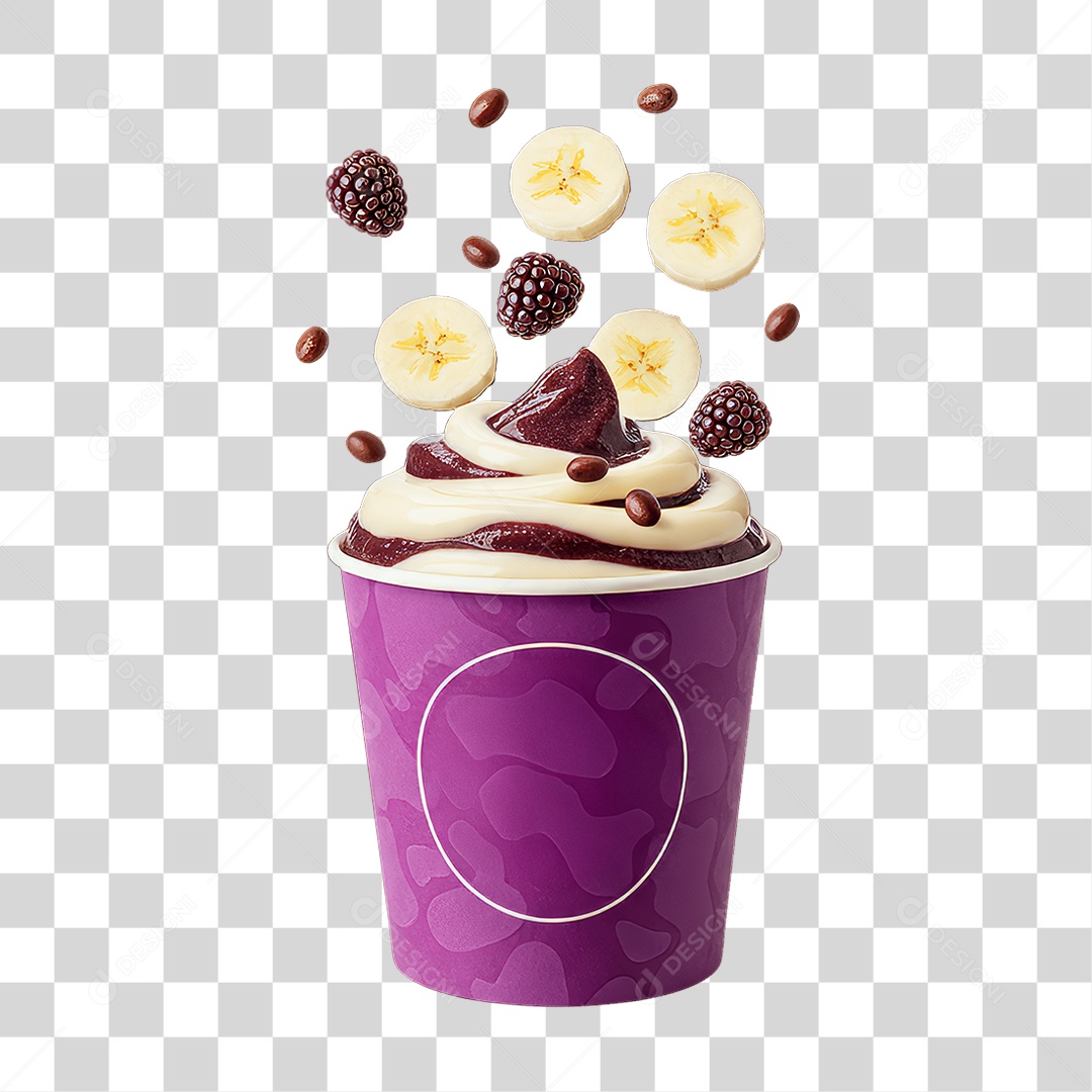 Pote de Açaí PNG Transparente