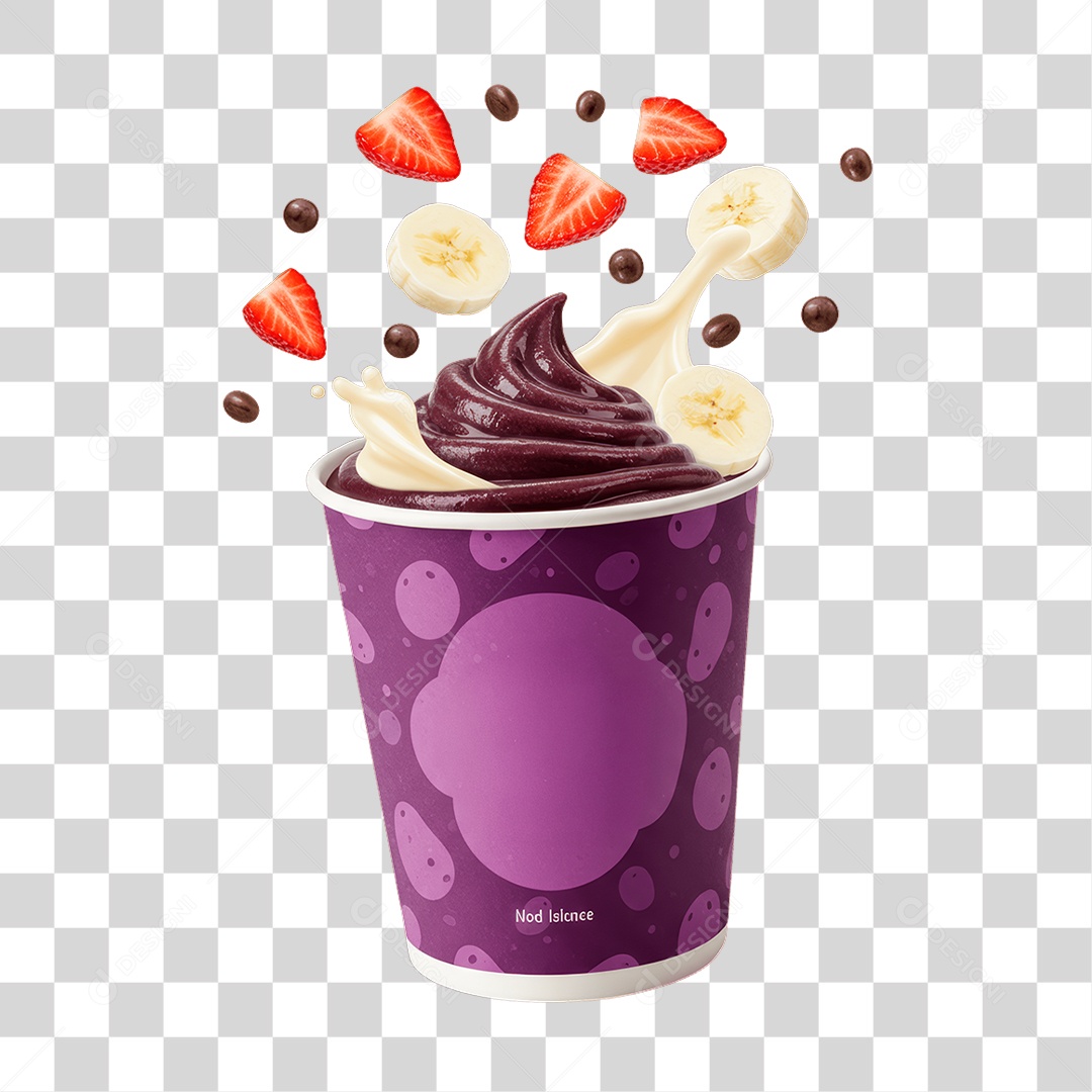 Pote de Açaí PNG Transparente