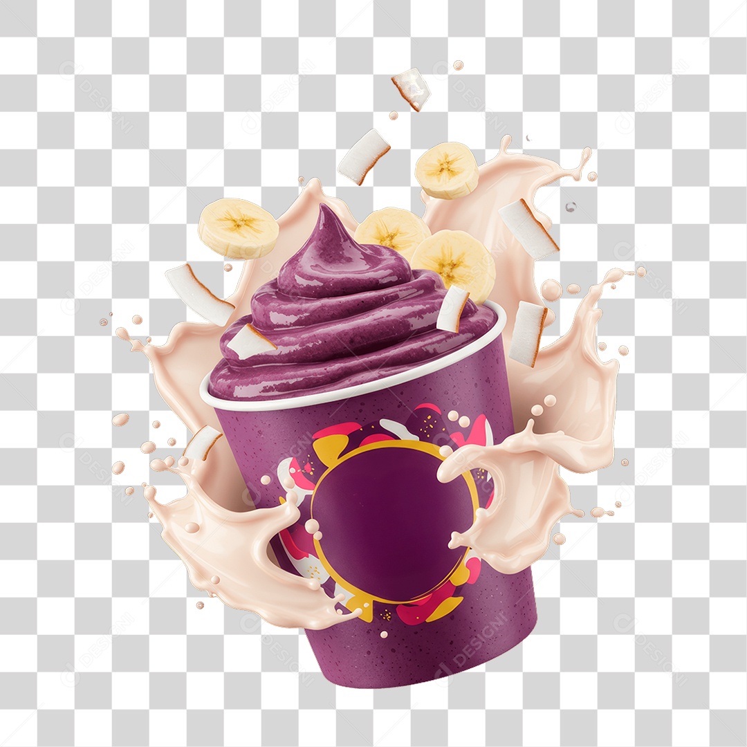 Pote de Açaí PNG Transparente