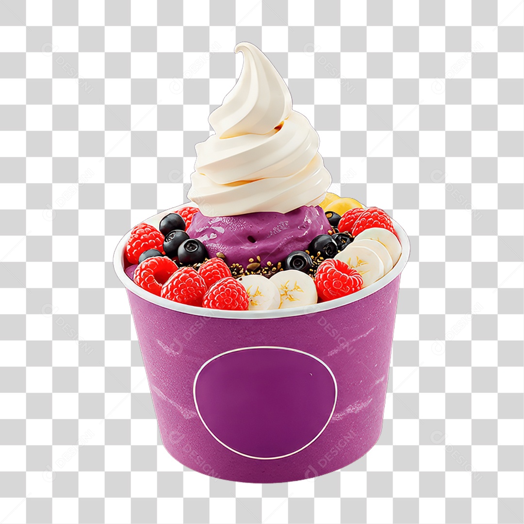 Pote de Açaí PNG Transparente