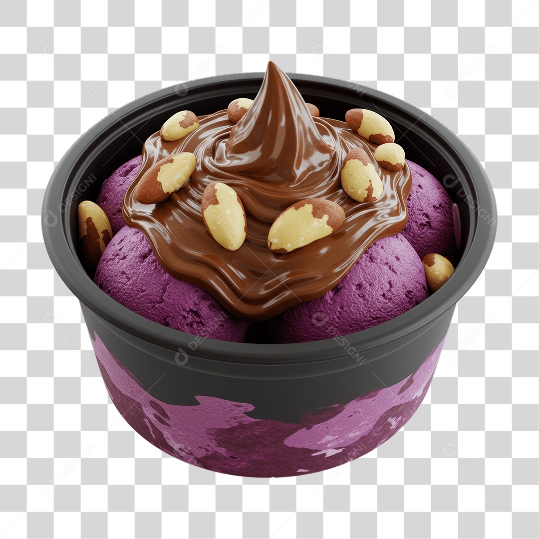 Pote de Açaí PNG Transparente