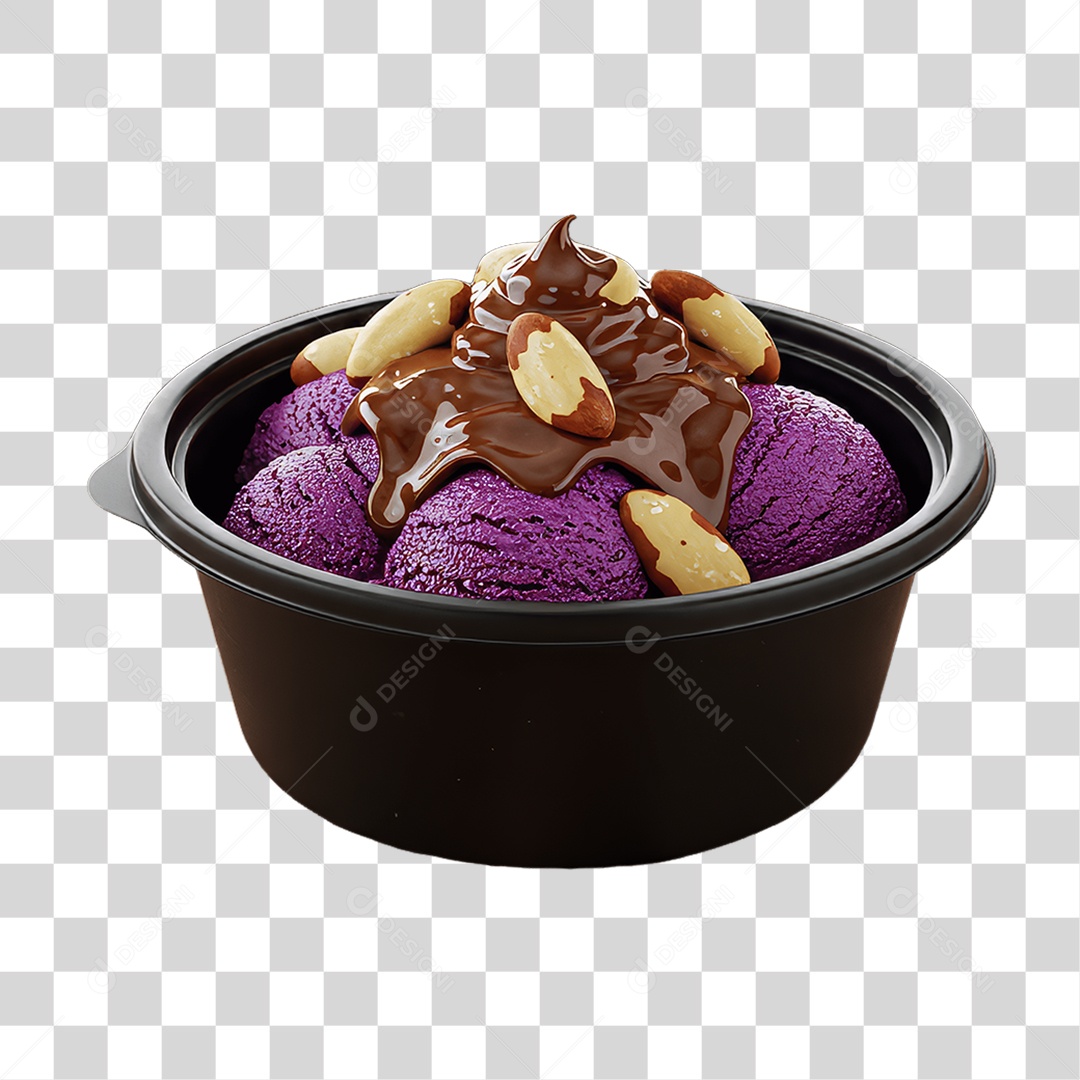 Pote de Açaí PNG Transparente