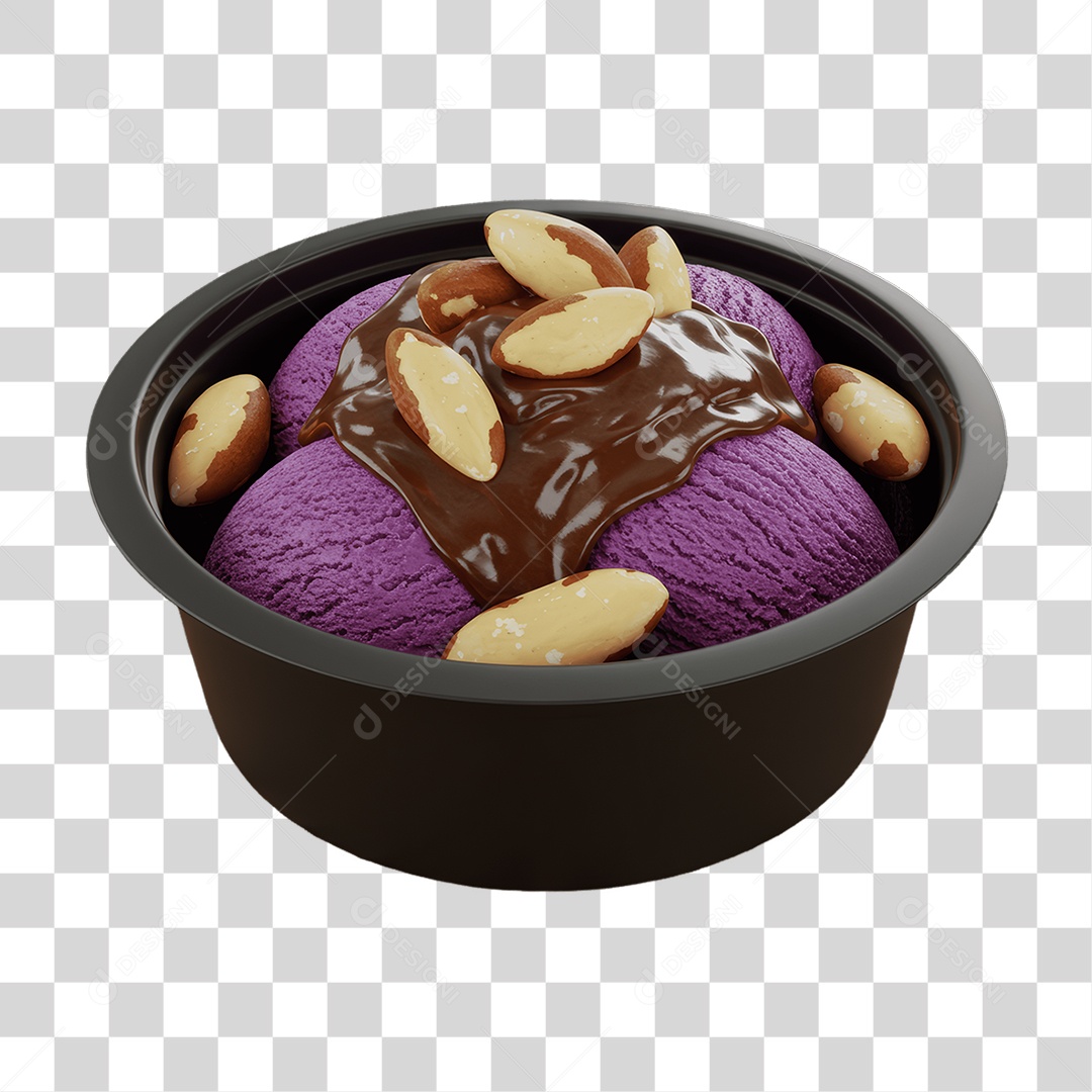 Pote de Açaí PNG Transparente