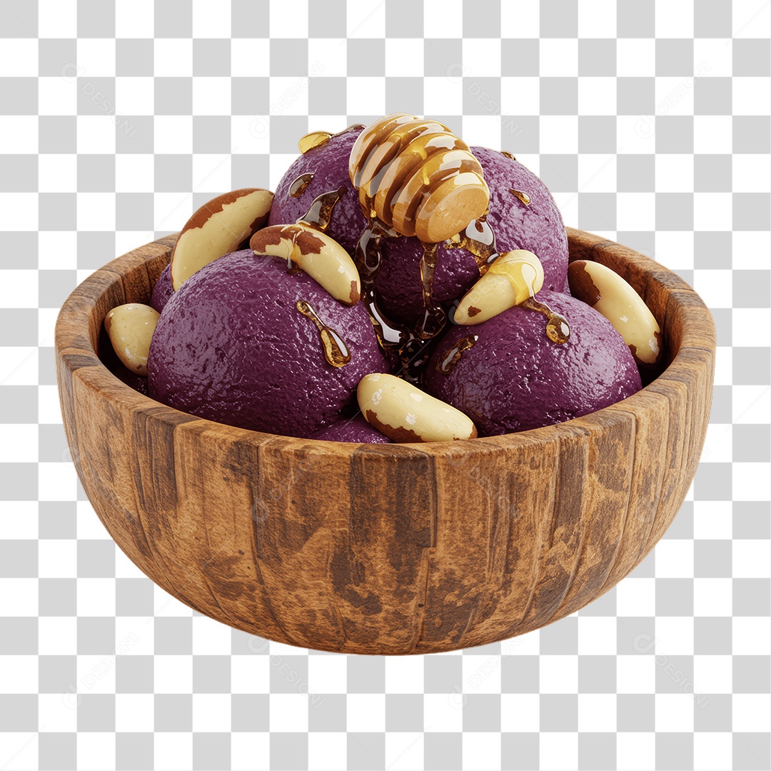 Pote de Açaí PNG Transparente