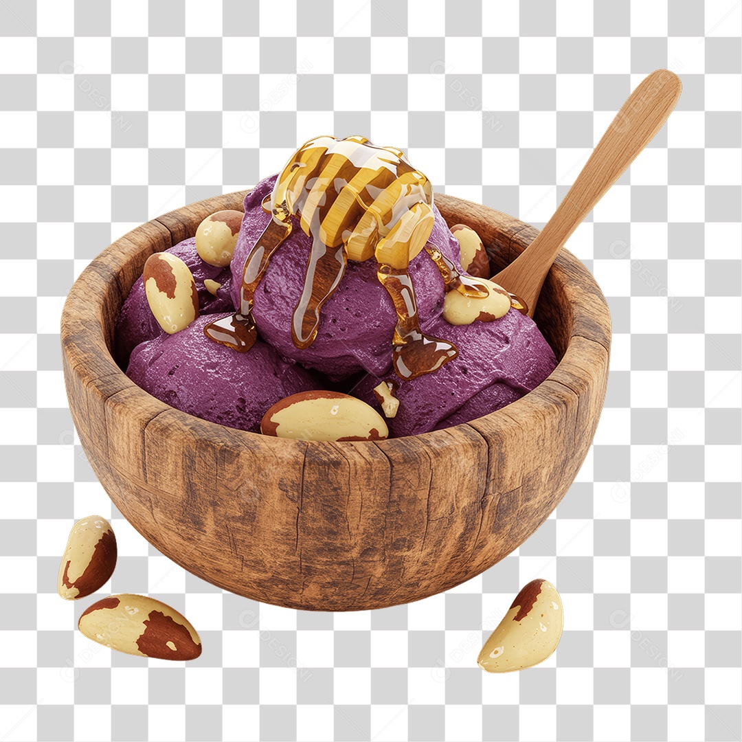 Pote de Açaí PNG Transparente