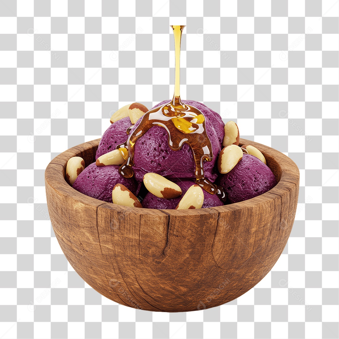 Pote de Açaí PNG Transparente