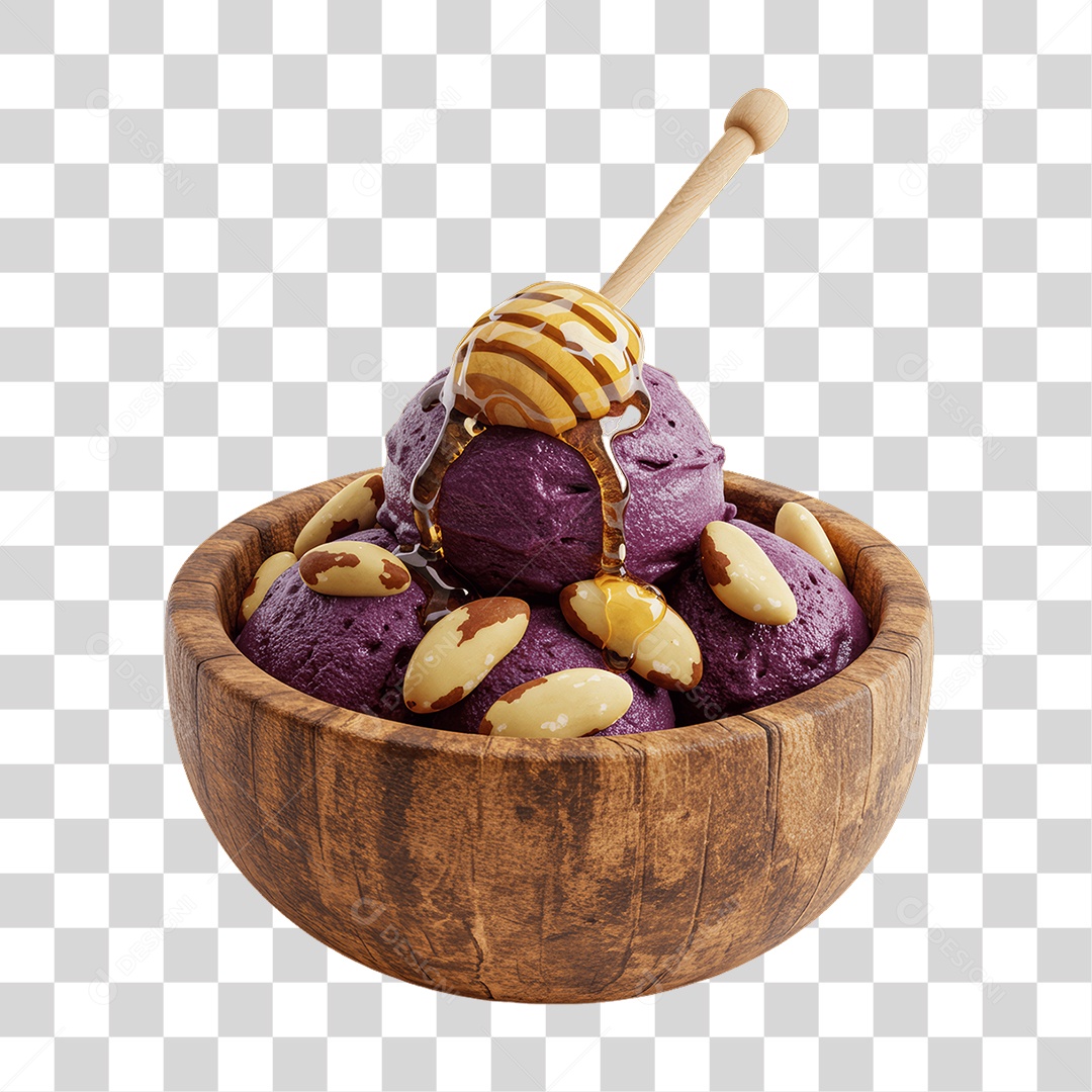 Pote de Açaí PNG Transparente