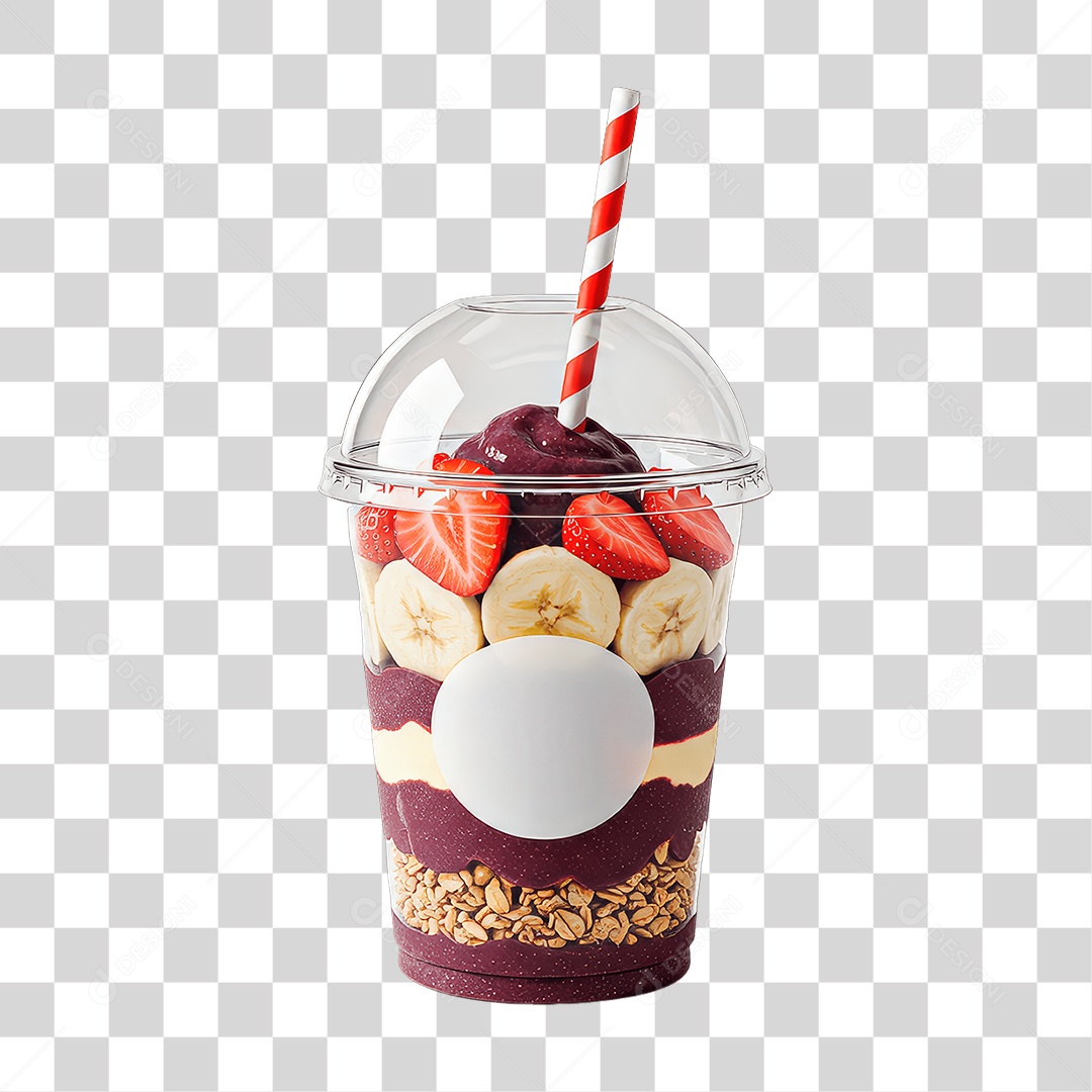 Copo de Açaí PNG Transparente