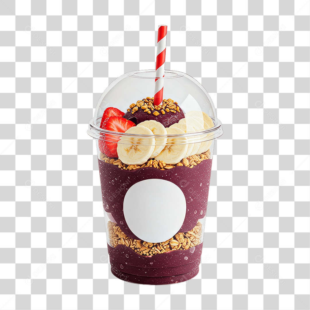 Copo de Açaí PNG Transparente