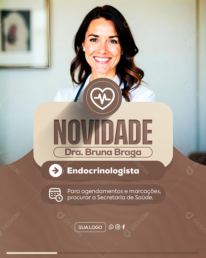 Endocrinologista Novidade Clinica Social Media PSD Editável