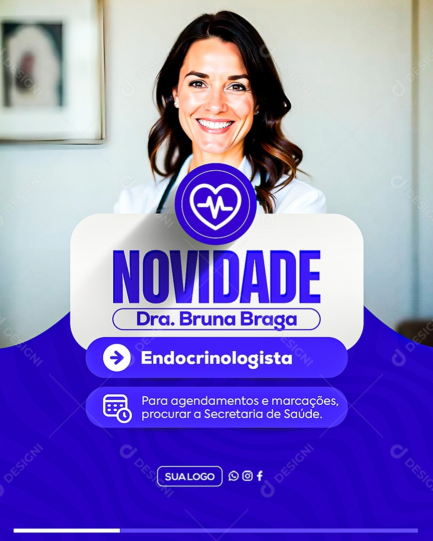 Endocrinologista Novidade Clinica Social Media PSD Editável