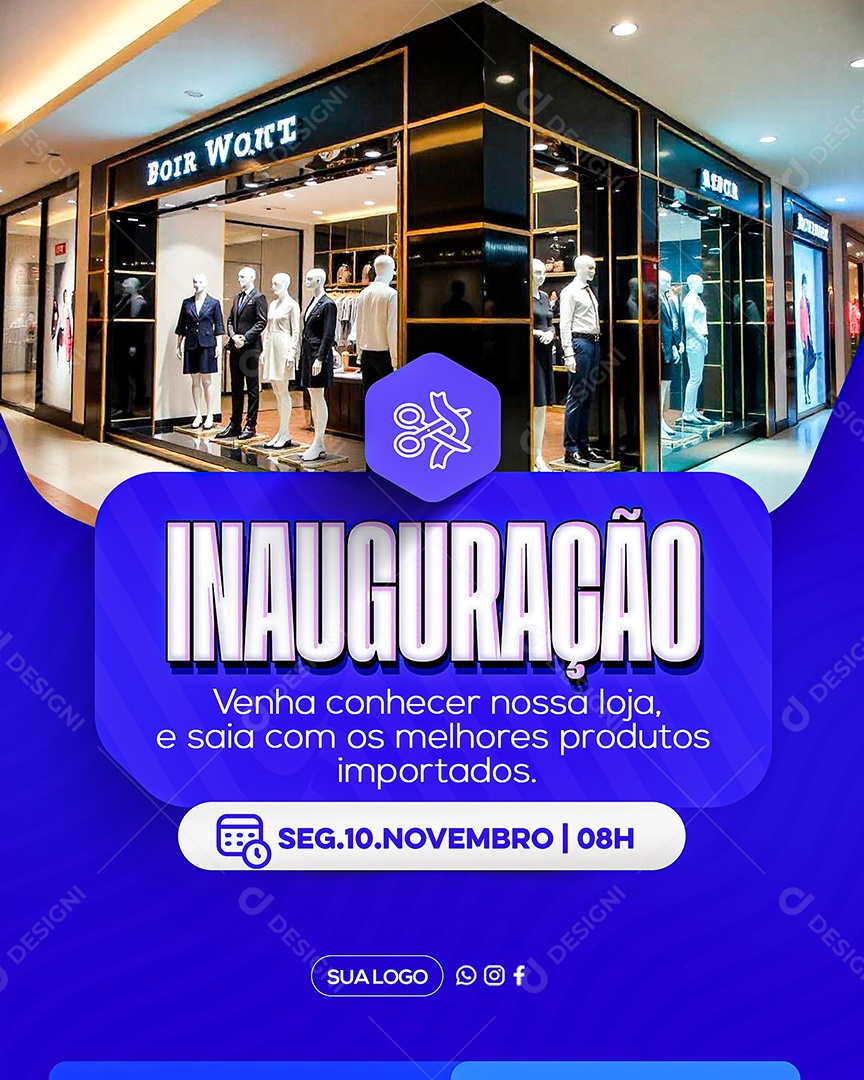 Venha nos Conhecer Social Media PSD Editável