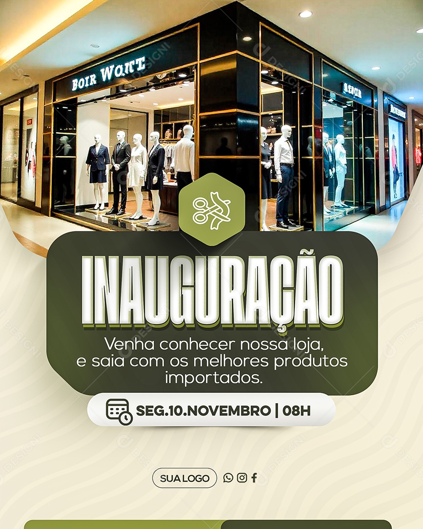 Venha nos Conhecer Social Media PSD Editável