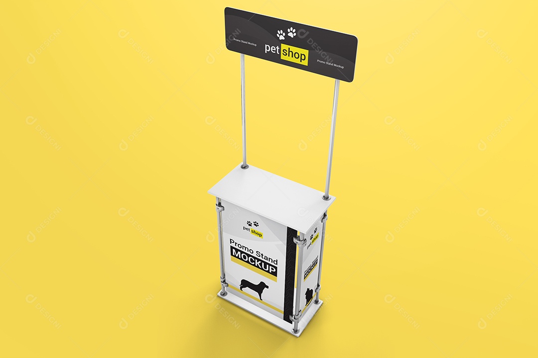 Mockup Bancada de Pet Shop PSD Editável