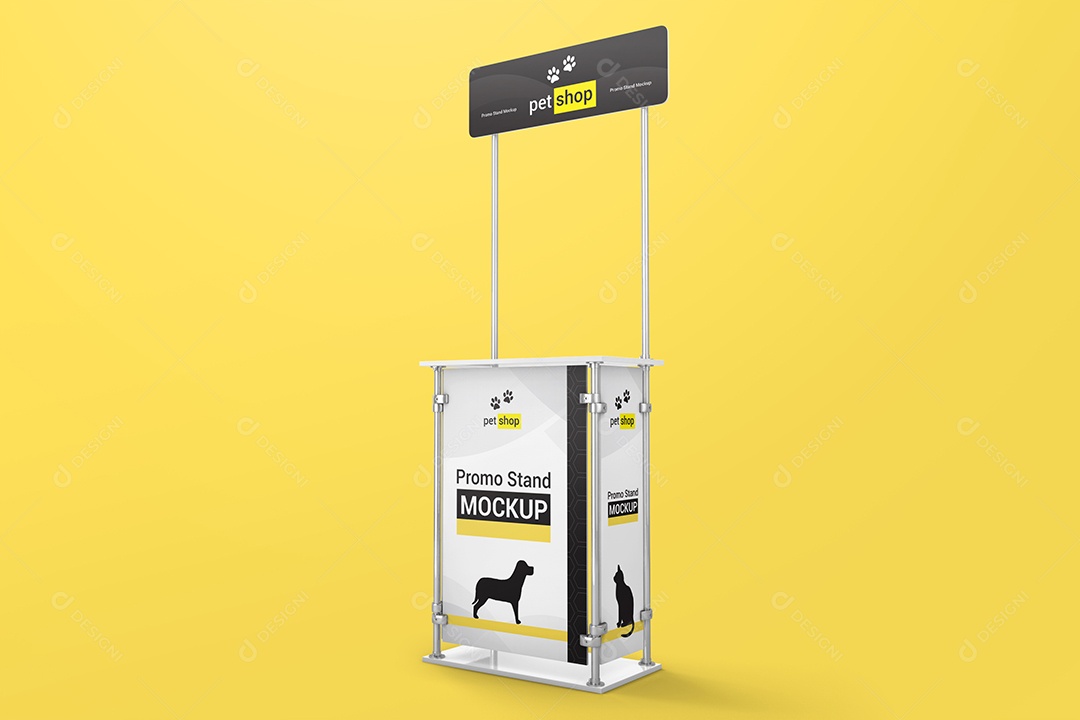 Mockup Bancada de Pet Shop PSD Editável