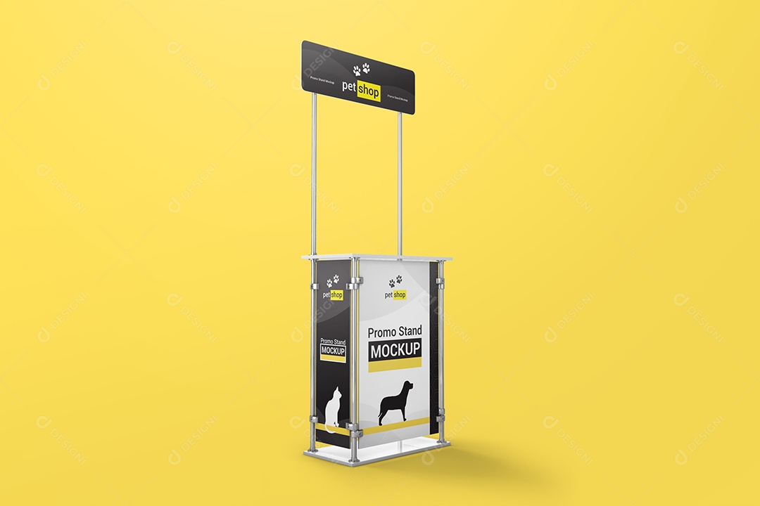 Mockup Bancada de Pet Shop PSD Editável