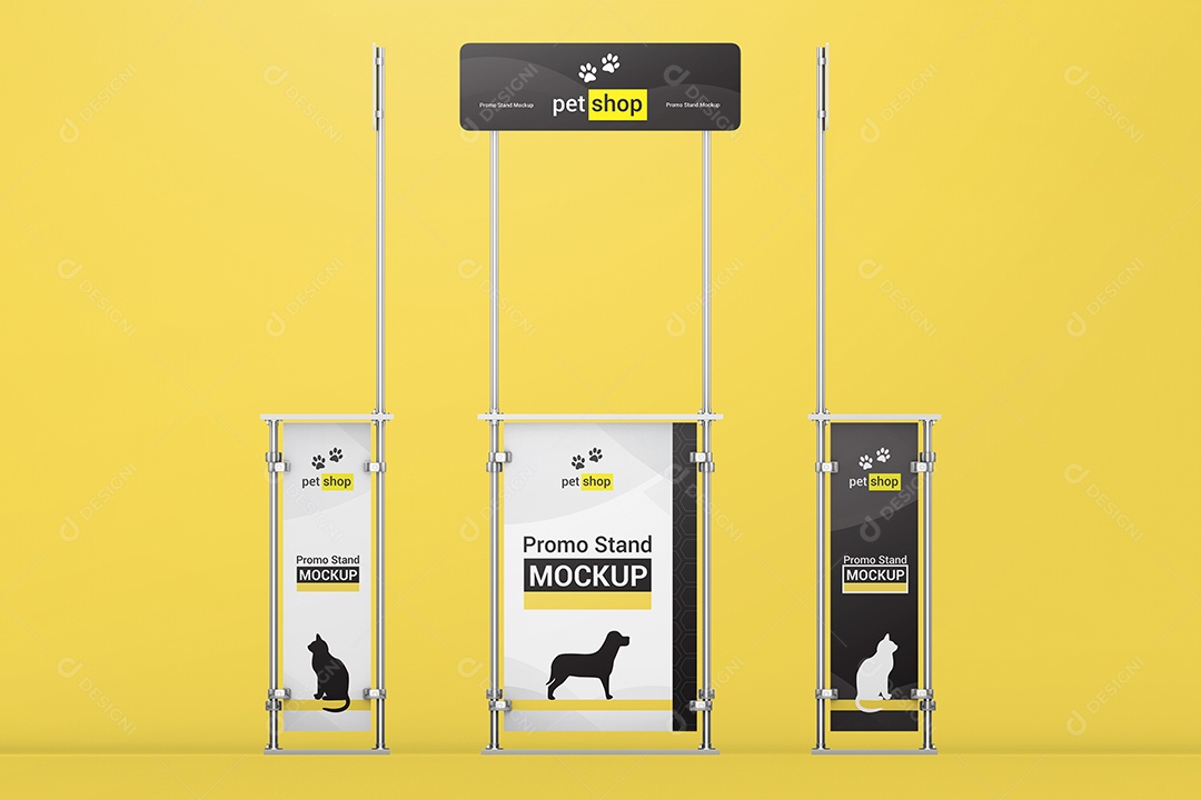 Mockup Bancada de Pet Shop PSD Editável
